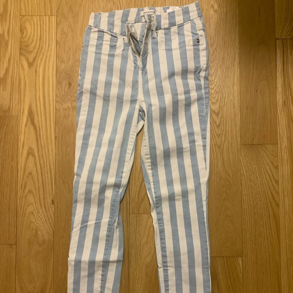 Good American Striped Skinny Jeans